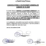 Convocatoria Elecciones Generales