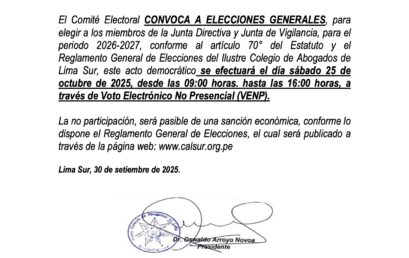 Convocatoria Elecciones Generales