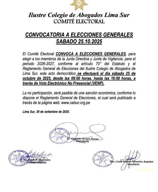 Convocatoria Elecciones Generales
