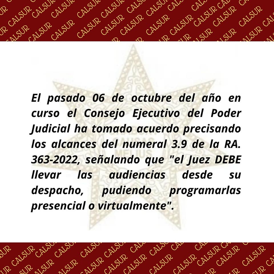 El juez debe llevar las audiencias desde su despacho, pudiendo programarlas presencial o virtualmente