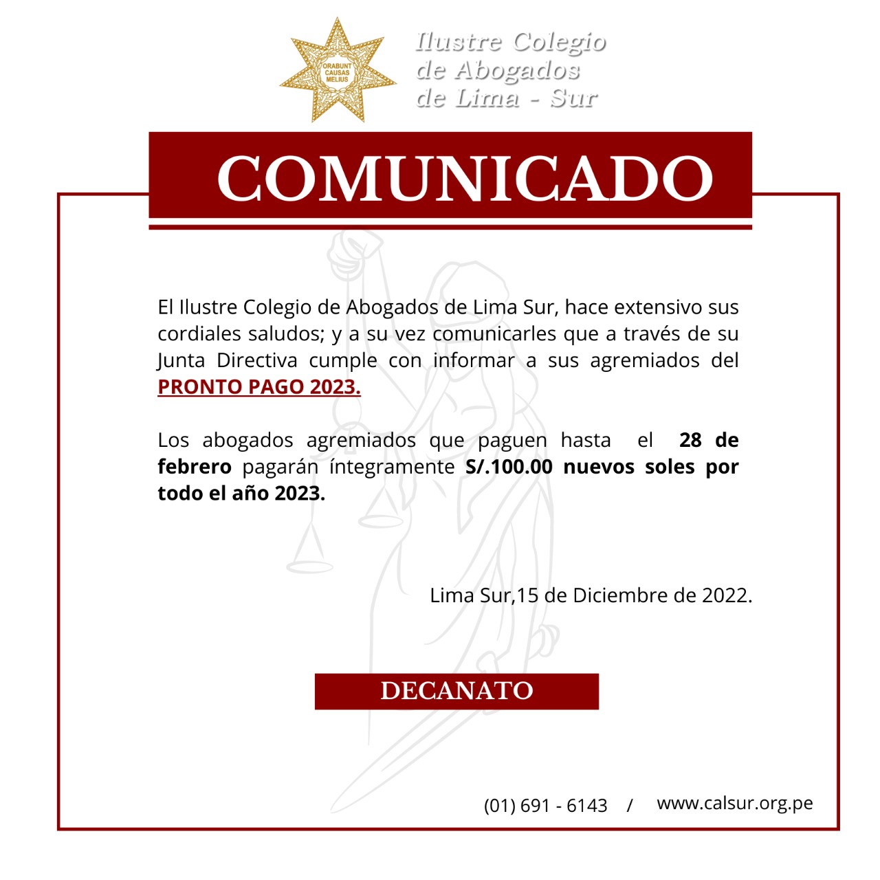 Comunicado Pronto Pago 2023