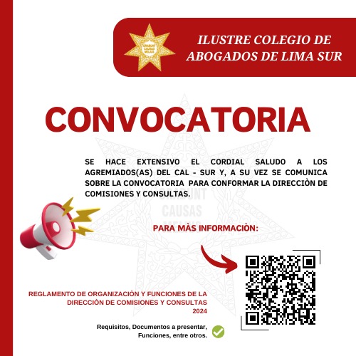 Convocatoria para Conformar la Dirección de Comisiones y Consultas