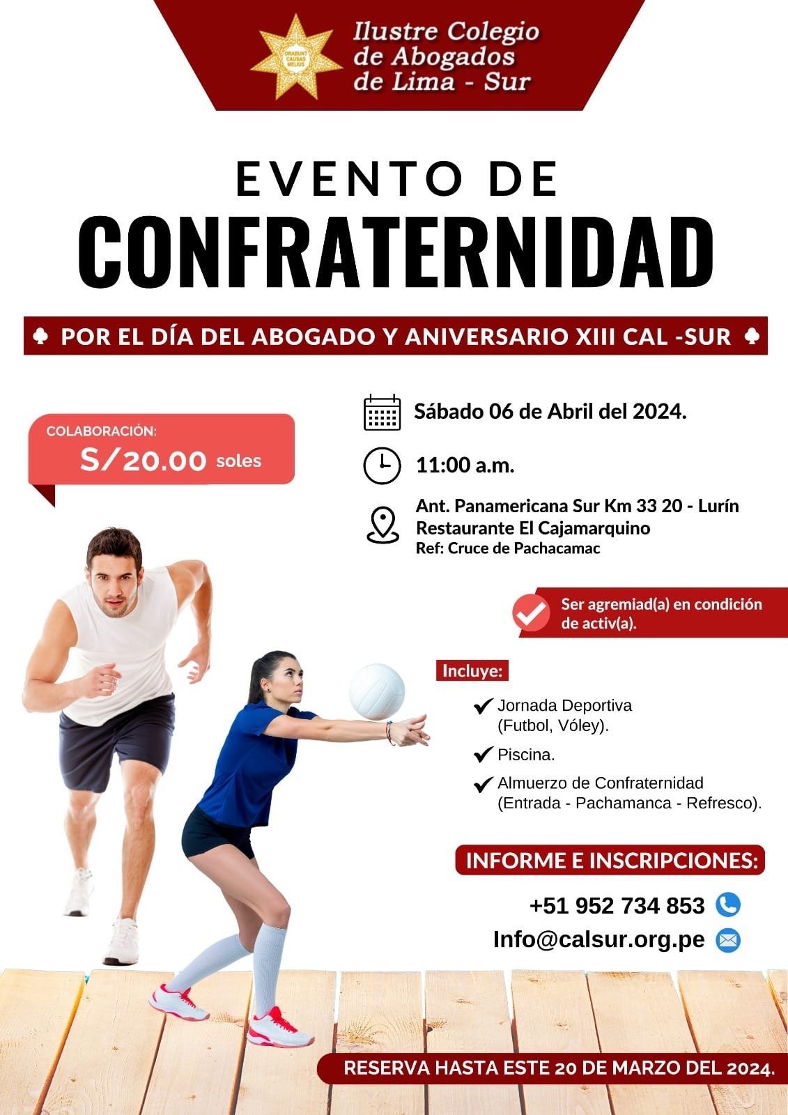 Evento de Confraternidad por el Día del Abogado y Aniversario XIII CALSUR