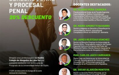 CALSUR en convenio con la Universidad Señor de Sipán se les invita a participar en Maestrías 100%Virtuales de diversas materias
