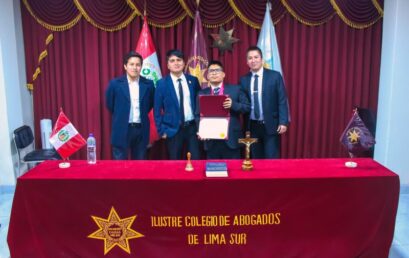 CALSUR incorpora al agremiado Guillermo Jorge Flores Huamani y declaró visitante distinguido al Dr. Marco Noriega Piña decano del Ilustre Colegio de Abogados de Loreto
