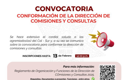 Convocatoria para la conformación de Dirección de Comisiones y Consultas