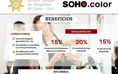 Descuentos exclusivos por convenio con SOHO Color