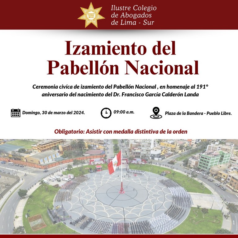 Ceremonia Cívica de Izamiento del Pabellón Nacional