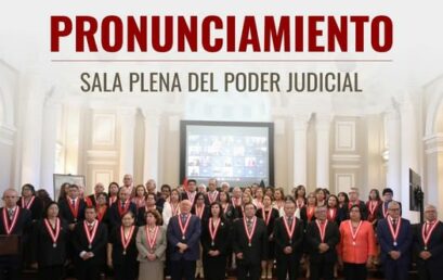 Sala Plena del Poder Judicial emite pronunciamiento sobre su autonomía e independencia