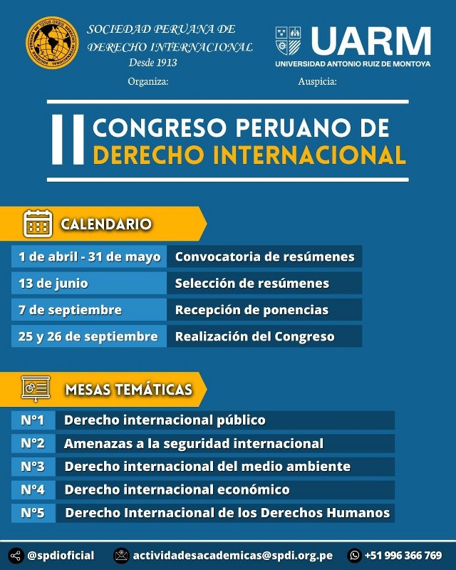II Congreso Peruano de Derecho Internacional II Congreso Peruano de Derecho Internacional