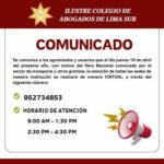 Jueves 10 de abril, con motivo del Paro Nacional la atención se realizará de manera virtual