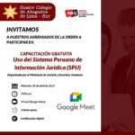 Invitación a Capacitación Gratuita sobre el Sistema Peruano de Información Jurídica (SPIJ)