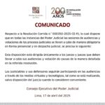 Comunicado Poder Judicial del Perú