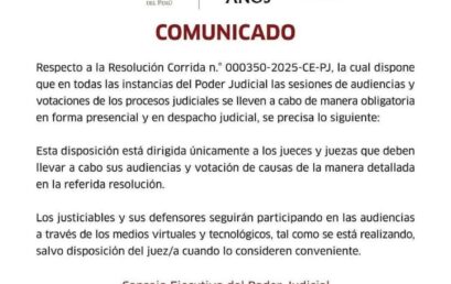 Comunicado Poder Judicial del Perú