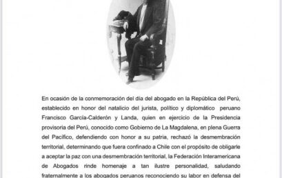 FIA: Salutación por el día del Abogado Peruano