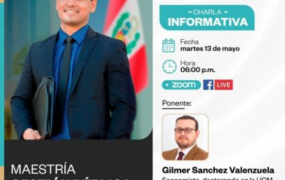 Invitación a Charla Informativa: Maestría en Gestión Pública y Gobernabilidad