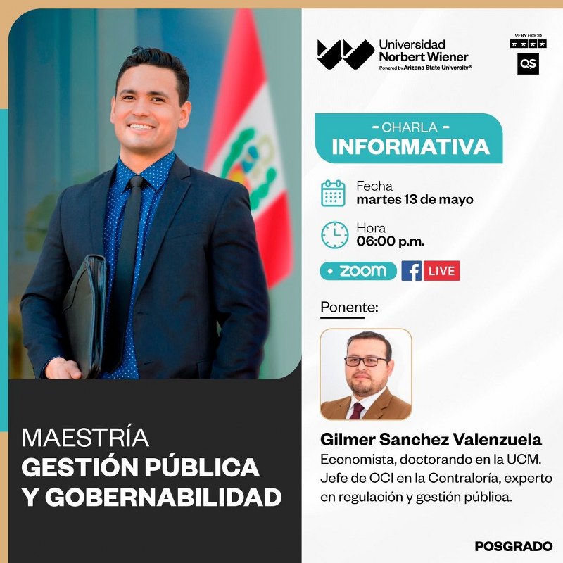Invitación a Charla Informativa: Maestría en Gestión Pública y Gobernabilidad Invitación a Charla Informativa: Maestría en Gestión Pública y Gobernabilidad