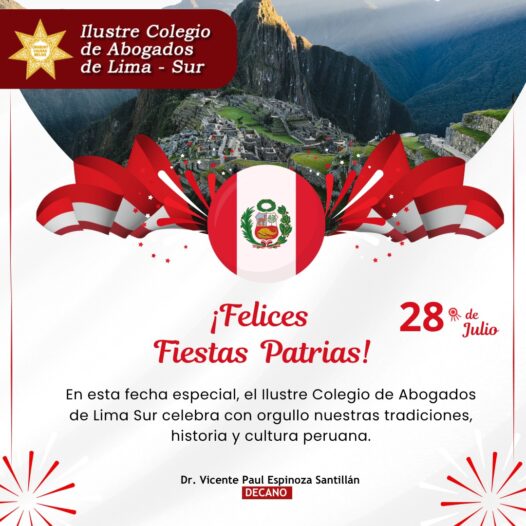 Felices Fiestas Patrias les desea CALSUR