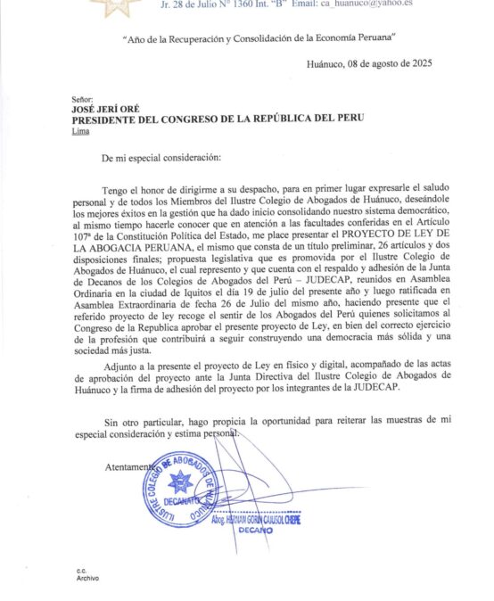 CARTA DE PRESENTACION DE PROYECTO