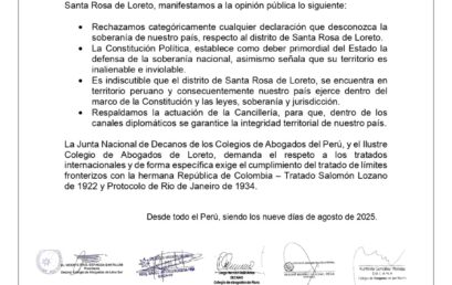 Pronunciamiento JUDECAP