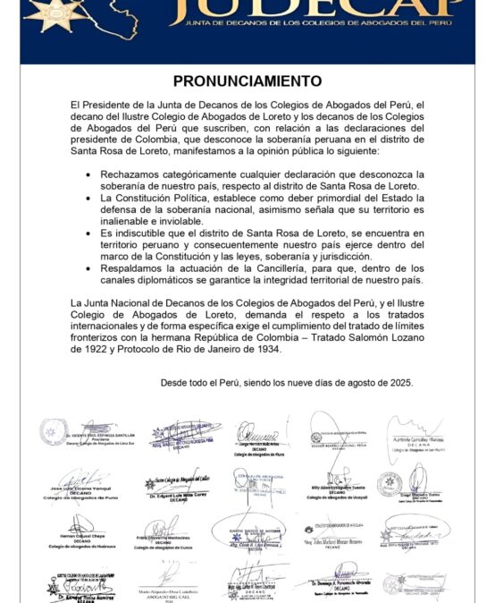 Pronunciamiento JUDECAP