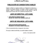 Publicación de candidaturas hábiles