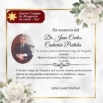 En Memoria del Dr Juan Carlos Centurión Portales