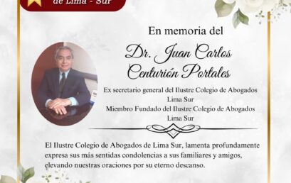 En Memoria del Dr Juan Carlos Centurión Portales