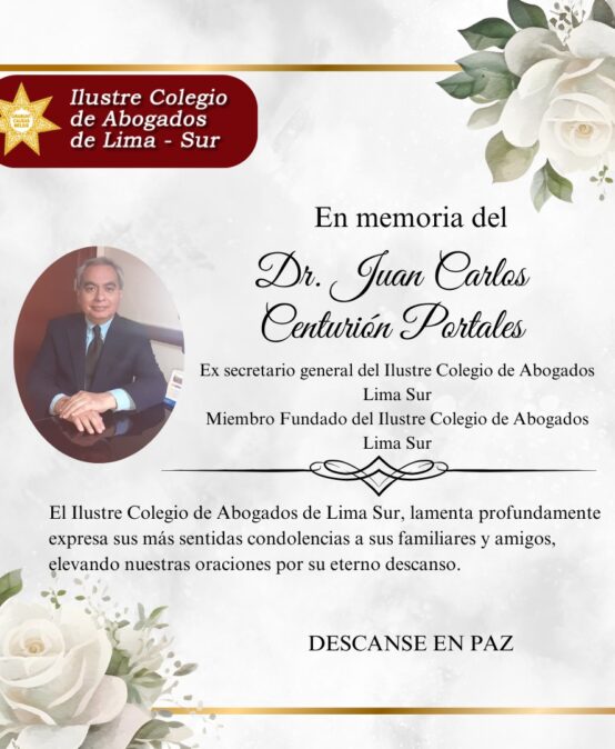 En Memoria del Dr Juan Carlos Centurión Portales