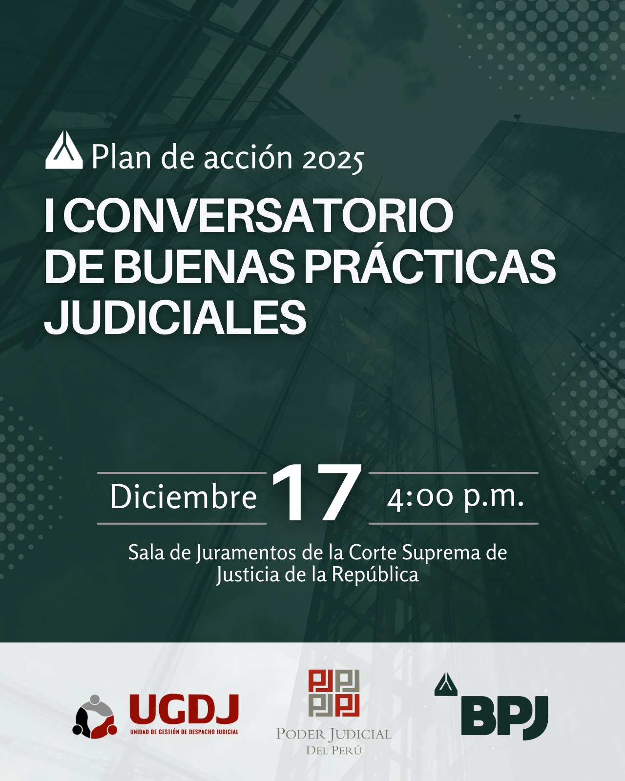Invitación I Conversatorio de Buenas Prácticas Judiciales y solicitud de difusión institucional