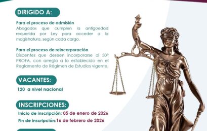 CONVOCATORIA OFICIAL – PROCESO DE ADMISIÓN 30° PROFA