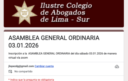 Registro para Asamblea General Ordinaria