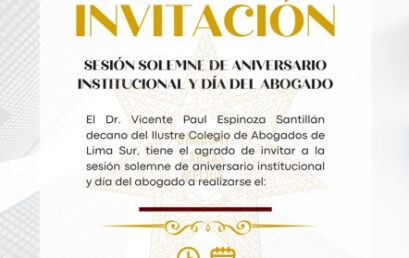 Sesión Solemne de Aniversario Institucional y Día del Abogado