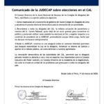 Comunicado de la JUDECAP sobre elecciones en el CAL