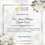 Condolencias a los familiares y amigos por el fallecimiento de la Dra Ivonne Milagros Fajardo Cruces