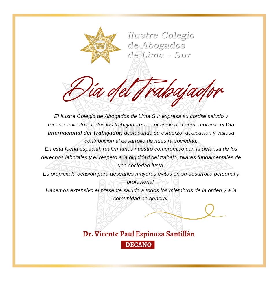 CALSUR les desea un Feliz Día del Trabajo